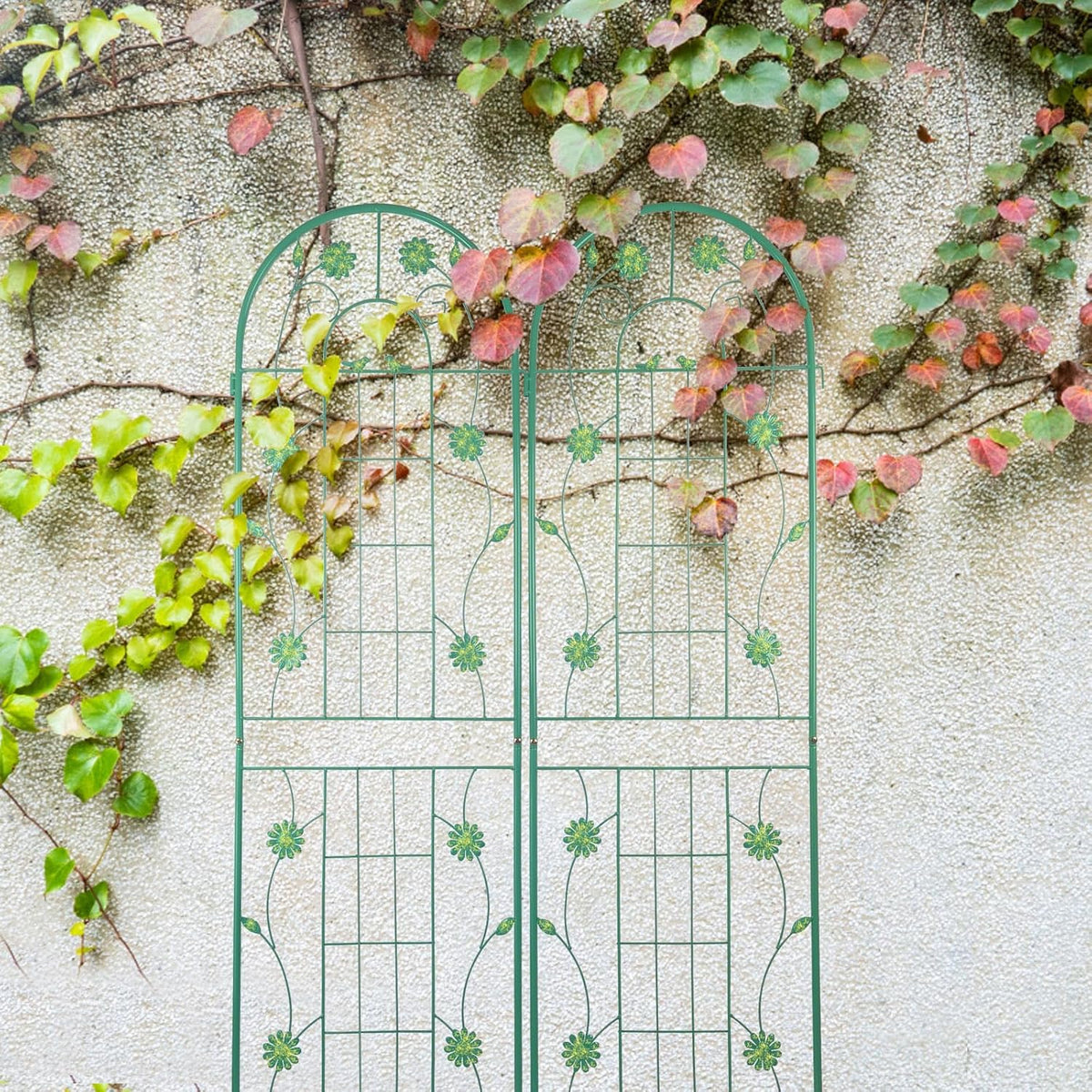 2 Pack Metal Garden Trellis 71" H Garden Fence Rustproof Trellis for Climbing Plants Support Roses