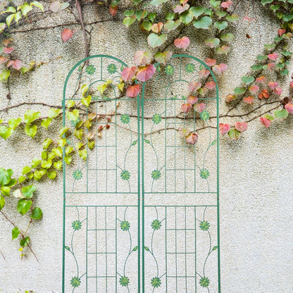 2 Pack Metal Garden Trellis 71" H Garden Fence Rustproof Trellis for Climbing Plants Support Roses