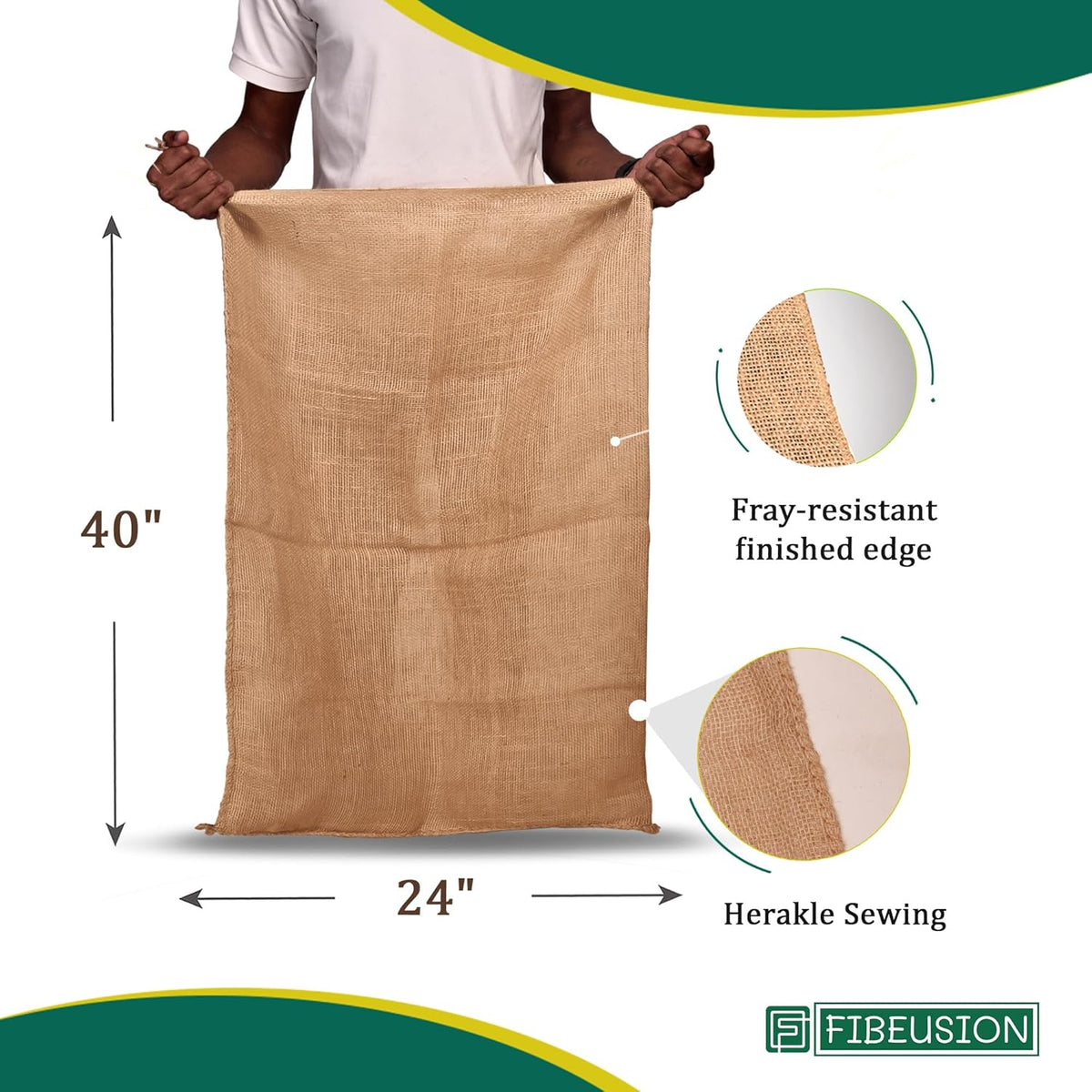 Heavy Duty Reusable Burlap Sacks (Set of 6) – 24" X 40" Perfect Sack Race Bags for Adults and Kids