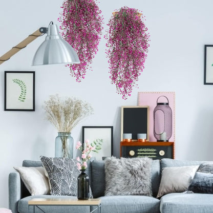 RECUTMS Artificial Hanging Plants Fake Hanging Vines Boston Fern Greenery Hanging Wall Plants for