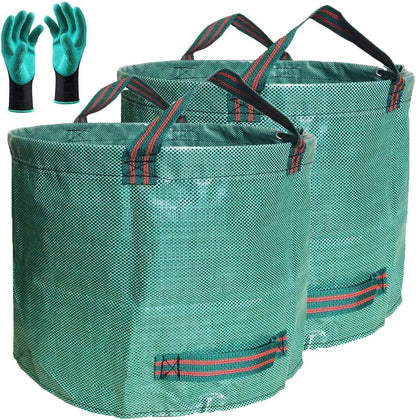 Professional 2-Pack 137 Gallon Lawn Garden Bags Large (D34,H34 inch) Yard Waste Bags w/Gardening