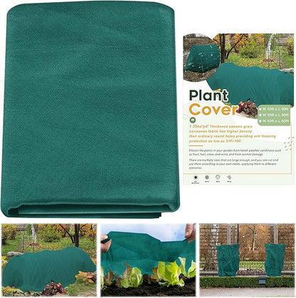 NNG 10x10ft Plant Covers Freeze Protection Frost Blankets 1.35oz/yd² Non-Woven Fabric Floating Row