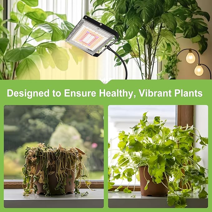 LBW Stand Grow Lights for Indoor Plants, Full Spectrum 96 LEDs Plant Grow Light, Upgraded Floor