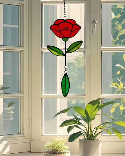 Stained Glass Window Hangings, Handcrafted Garden Suncatchers for Window and Home Decor Decor