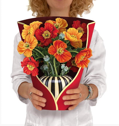Freshcut Paper Pop Up Cards, French Blooms, 12 Inch Life Sized Forever Flower Bouquet 3D Popup
