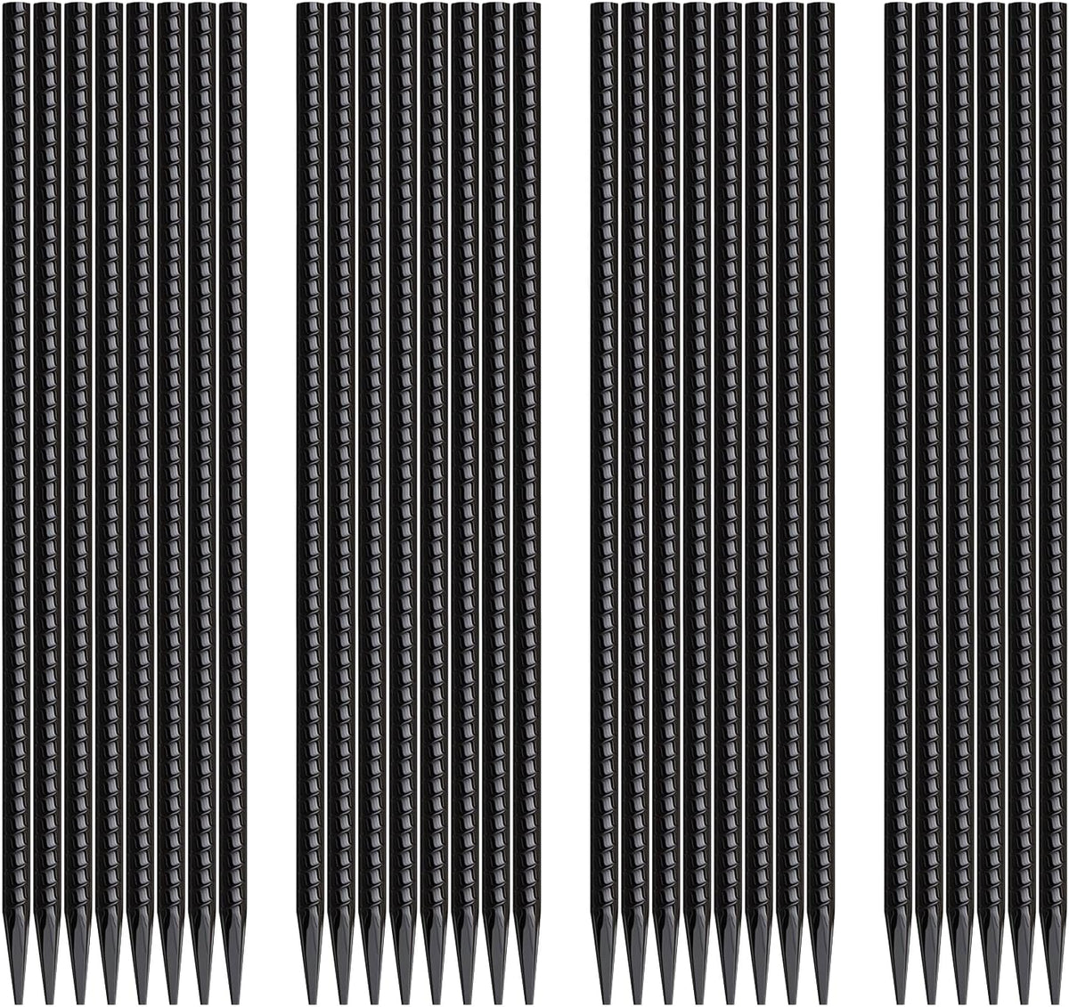16 Inch Rebar Stakes 30 Pack Heavy Duty Ground Anchors with Chisel Point End Long Straight Steel