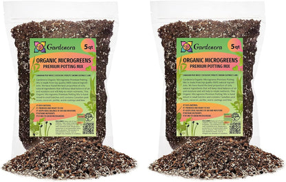 Organic Microgreens Premium Potting Mix by Gardenera - 10 Quart - Sustainably Sourced Ingredients
