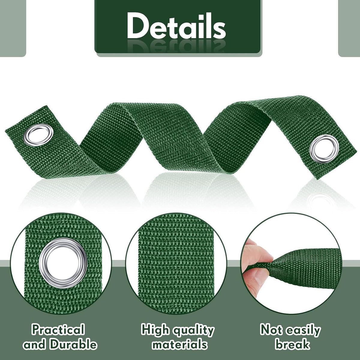 48 Pcs 15.74 Inches Tree Straps for Staking with Grommet Heavy Duty Young Tree and Plant Supports