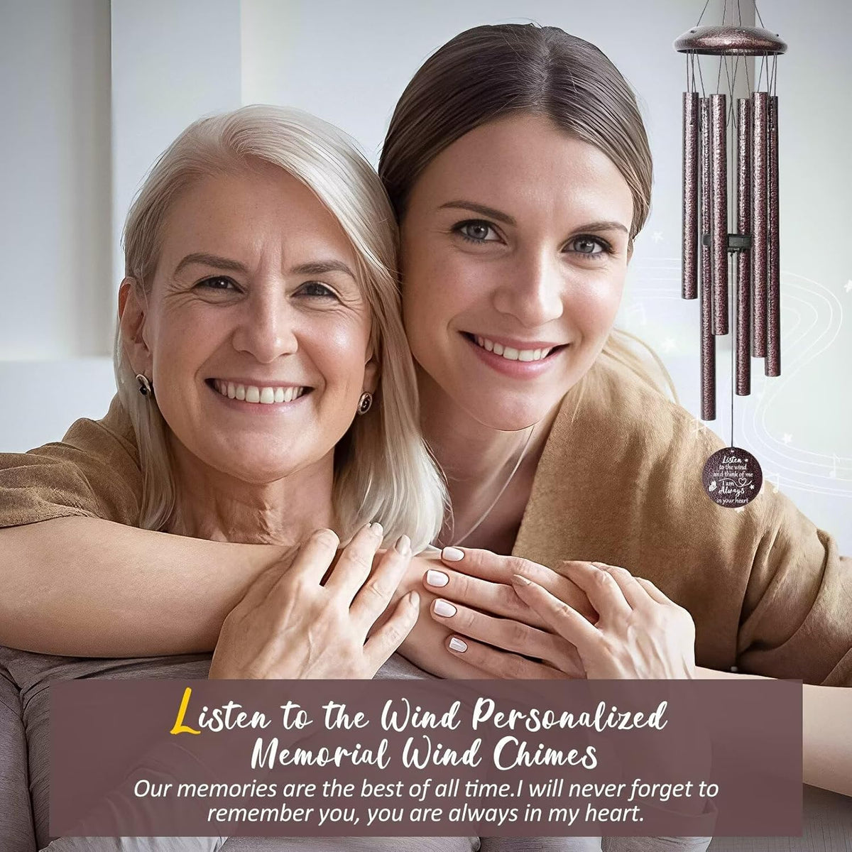 Memorial Gifts for Loss of Love one, 25''Memorial Wind Chimes of Sympathy Gifts for Loss of Love