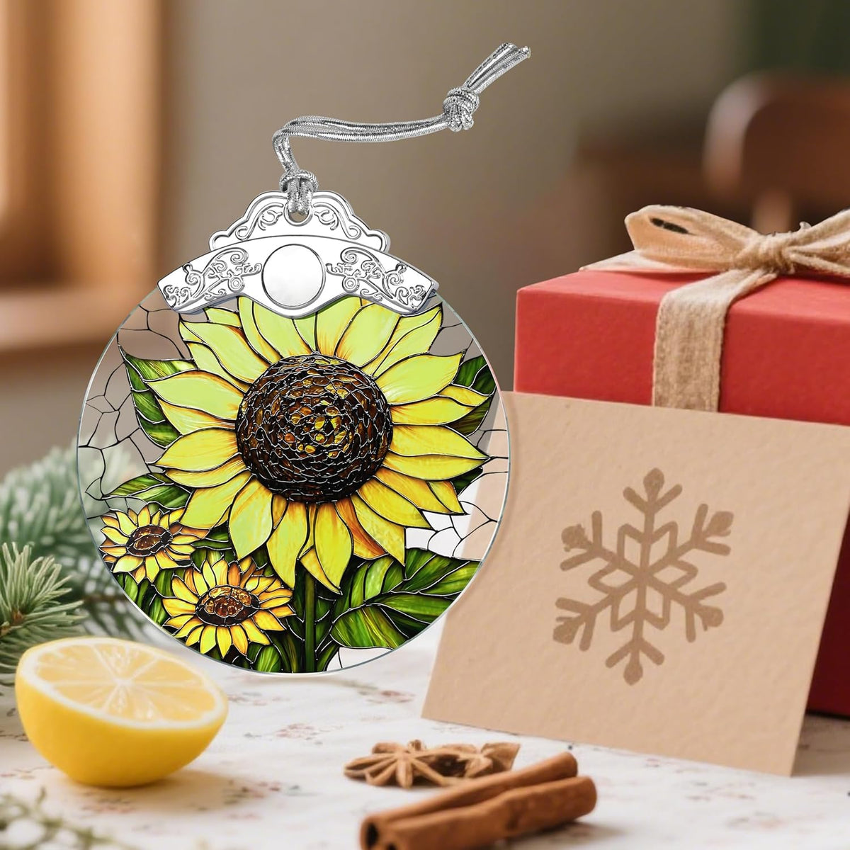 Stained Glass Ornament, Christmas Ornaments, Christmas Decorations for Tree, Holiday Ornament