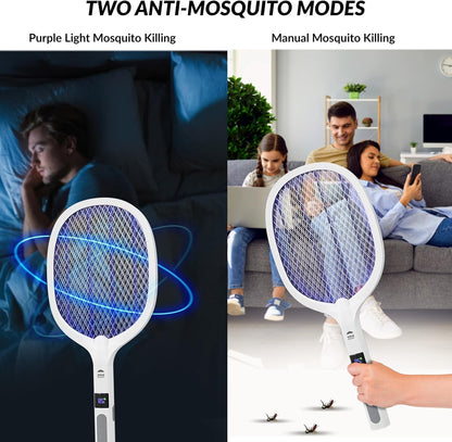 WBM SMART 2 in 1 Electric Bug Zapper, Mosquitoes Trap Lamp & Racket, USB Rechargeable Electric Fly