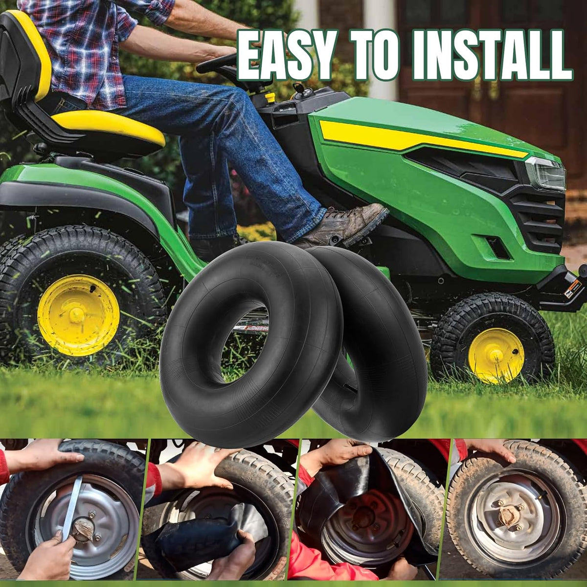 20x8.00-8 Inner Tube 20x10-8, 20x8-8, 20x10.00-8 Replacement Tire Tubes with Straight Valve Stem
