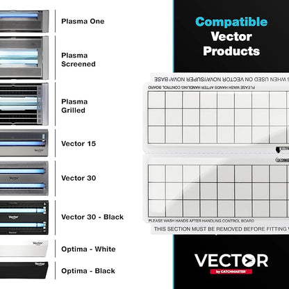 Catchmaster Vector Trap Replacement, UV Light Fly Traps for Home, Unscented Sticky Gnat Glue Boards
