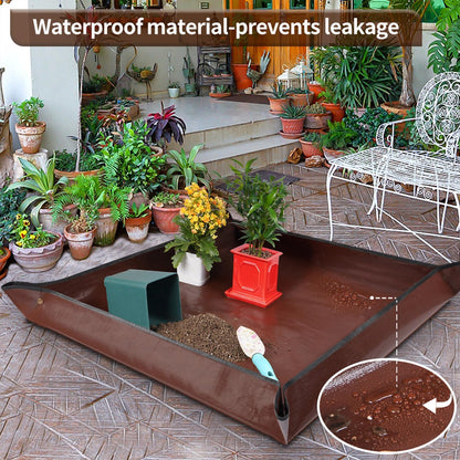 39.5" x 39.5" Extra Large Potting Mat for Indoor Plants Transplanting and Dirt Control Gardening