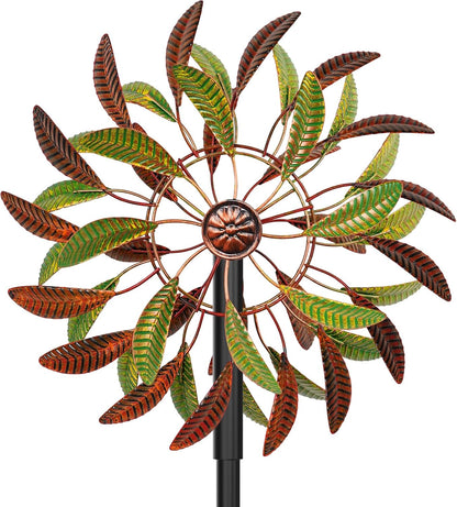 Metal Garden Wind Spinners Outdoor, 360 Degrees Kinetic Yard Windmills Garden Decor for Outside