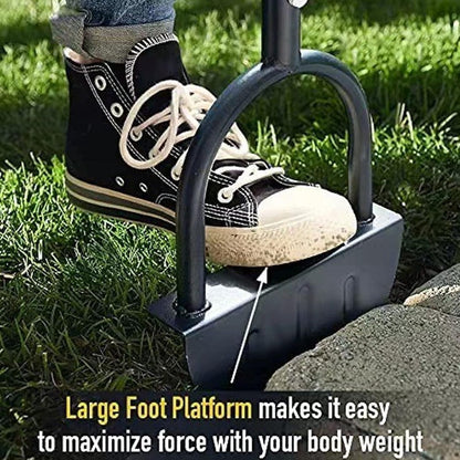 Manual Lawn Edger, Half Moon Saw Tooth Edger, Wide Pedal Garden Trimming Edging Tool for Sidewalk