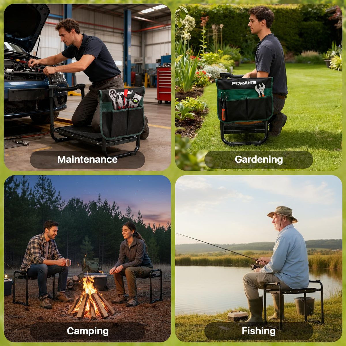 Garden Kneeler and Seat Heavy Duty, Wider and Thicker Kneeling Pad Stool