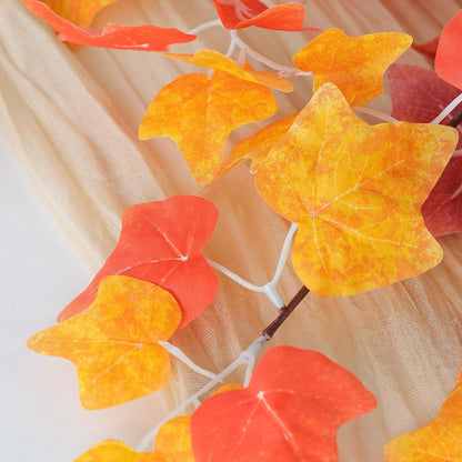 mizii 5 Packs 360" Artificial Vines Fall Ivy Garland Fake Vine Realistic Silk Leaves Faux Hanging
