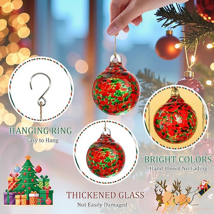 Hand Blown Glass Gazing Balls for Garden Hanging Friendship Balls Christmas Ball Ornaments for Xmas