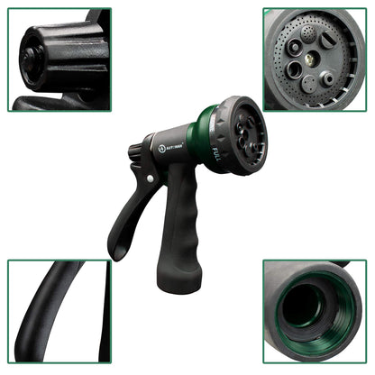 AUTOMAN-Garden-Hose-Nozzle, ABS Water Spray Nozzle with 7 Adjustable Watering Patterns, Slip
