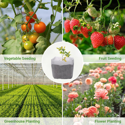 GREANER Plant Nursery Bags, 40 PCS 15.7""x14.2"" Garden Bags to Grow Vegetables, Non-Woven
