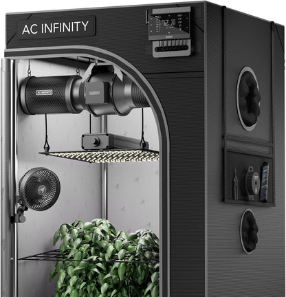 AC Infinity AI Grow System Compact 2x2, 1-Plant Kit w/Self-Learning AI Controller, Dynamic Airflow