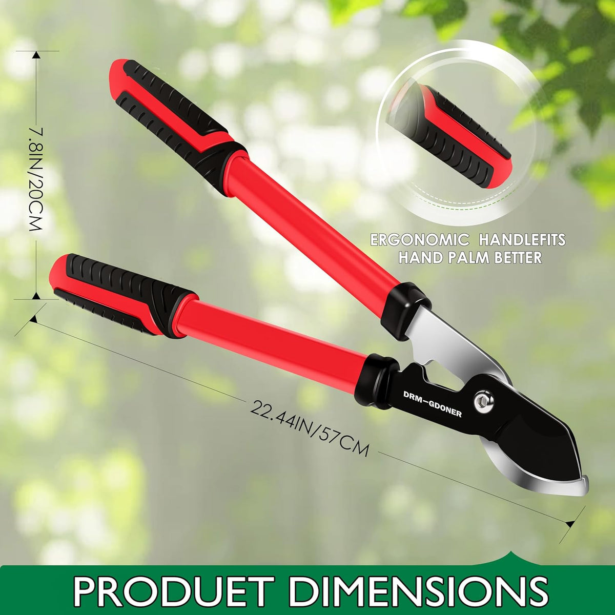 23" Bypass Lopper,Heavy Duty Branch Cutter with 2" Cutting Capacity,Tree Trimmer for Gardening