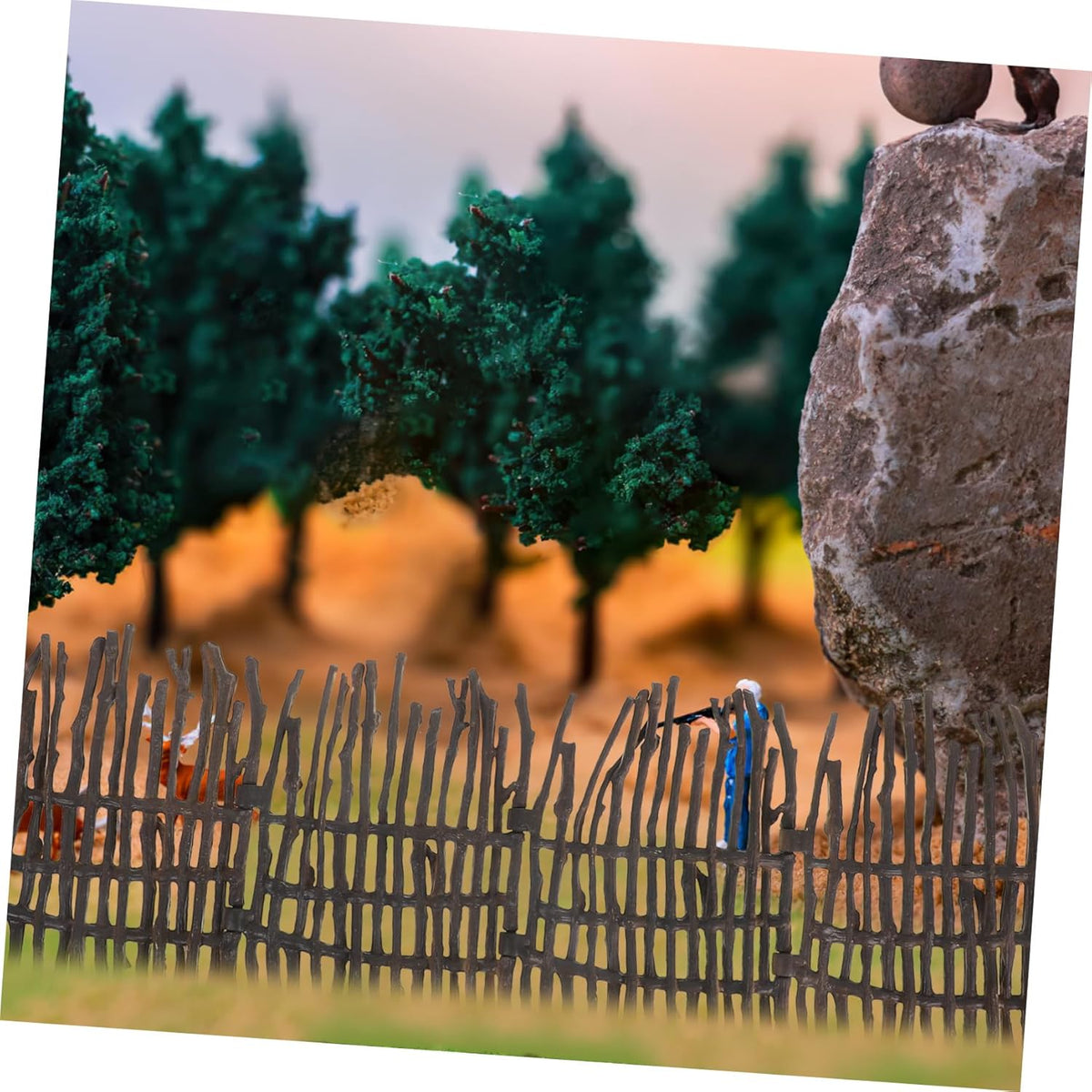 4PCS Miniature Garden Fence Fairy Garden Accessories for Dollhouse DIY Landscape Decoration