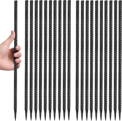 16 inches Rebar Stakes 24-Pack Straight Metal Stakes Heavy Duty 5/16" Diameter Ground Stake for