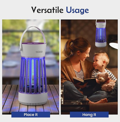 Fly Trap Indoor Bug Zapper, UV LED Mosquito Repellent Outdoor Patio, Portable Electric Zapper with