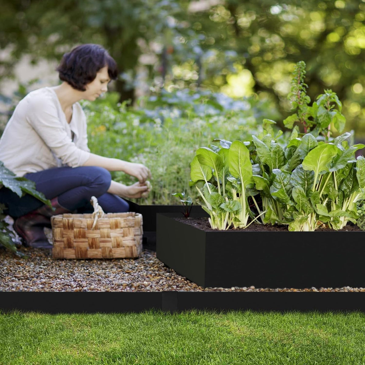 6 Inch Metal Landscape Edging, 6 Pack Heavy Duty Galvanized Steel Garden Edging,Steel Landscape