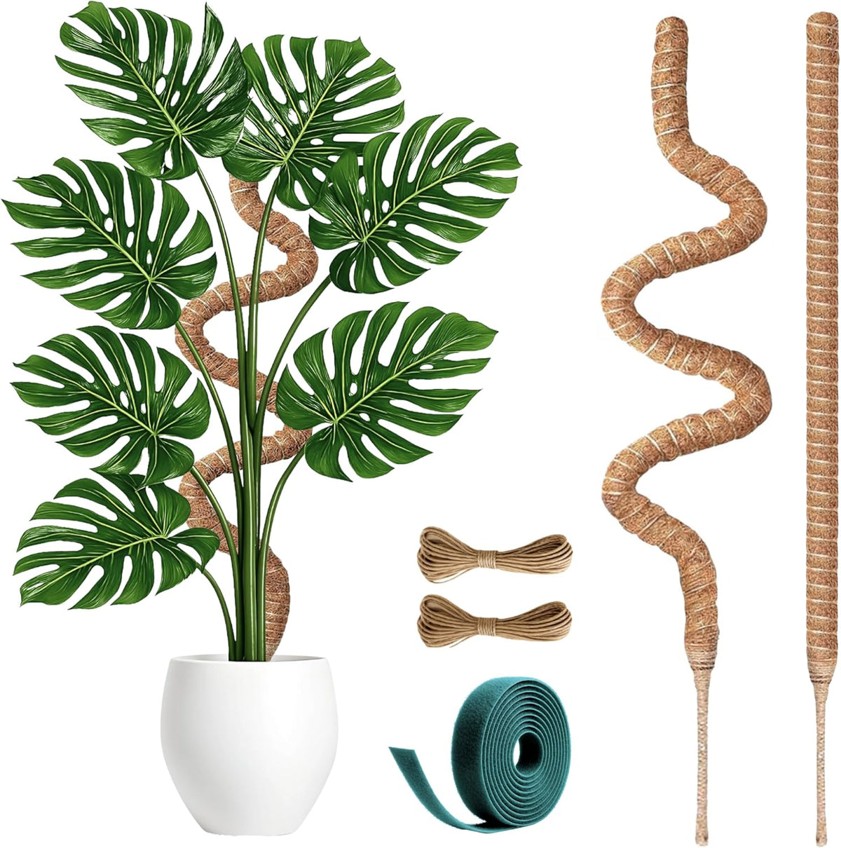2 Pack 48 Inch Moss Pole for Plants Monstera, Tall Moss Poles for Climbing Plants Monstera