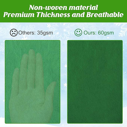 Alpurple 2 Packs Winter Drawstring Plant Covers- 39 x 63 Inch Warm Plant Protection Cover Bags