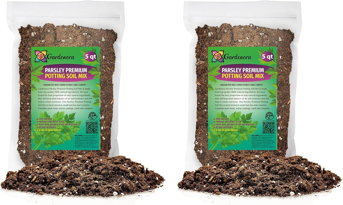 Gardenera Parsley Plant Potting Soil - All-Natural Blend for Thriving Parsley Plants - Boosts Root