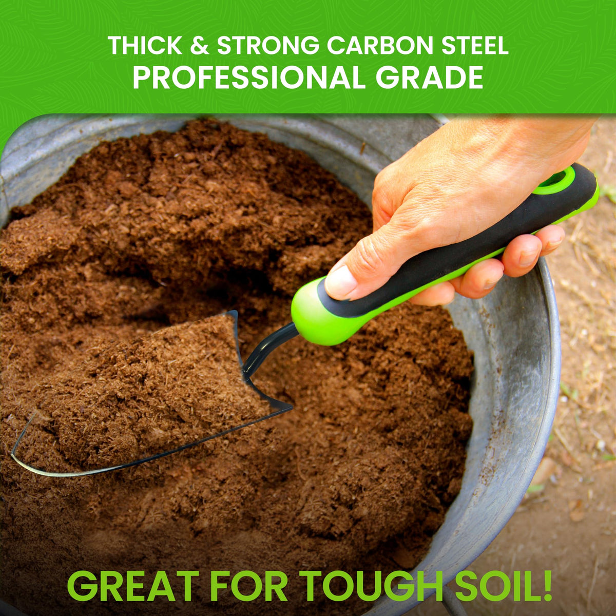 Garden Guru Heavy Duty Garden Trowel Hand Shovel for Gardening – Strong Carbon Steel Hand Trowel