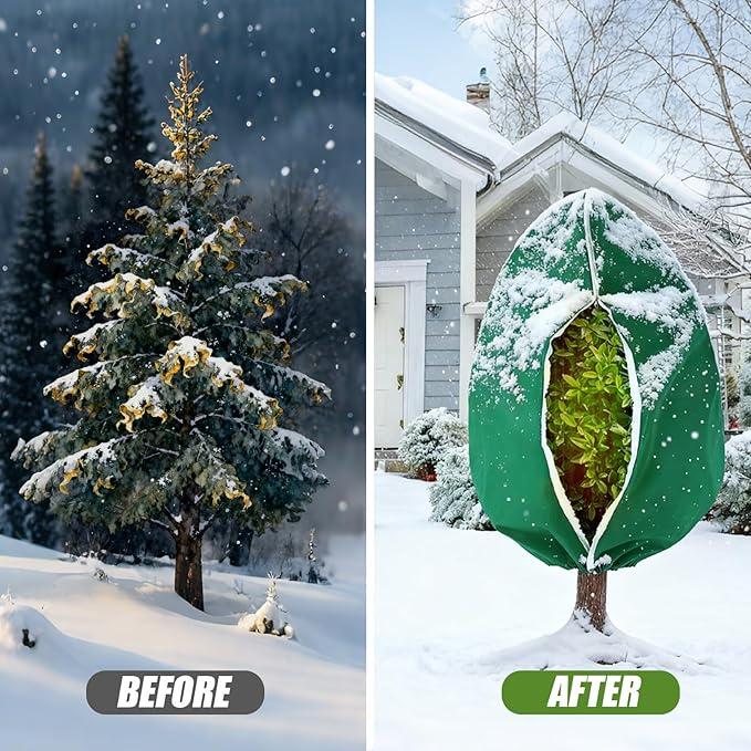 6 Pack Plant Frost Protection Covers – Mixed Sizes 23.6x31.5, 31.5x47.2, 47.2x70.9 – Reusable