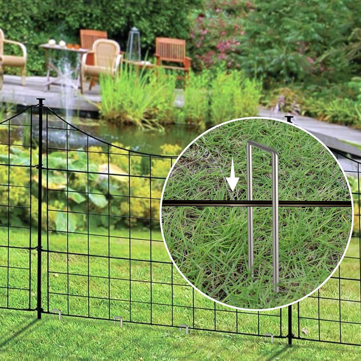 AAGUT 16 Pack Landscape Staples 6 Inch Garden Pins 11 Ga Galvanized Sod Landscaping Pins Heavy Duty