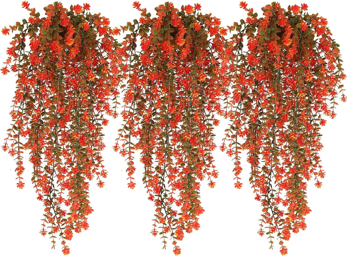 Fall Artificial Hanging Plants Artificial Fall Flowers Faux Autumn Plants Faux Hanging Plants
