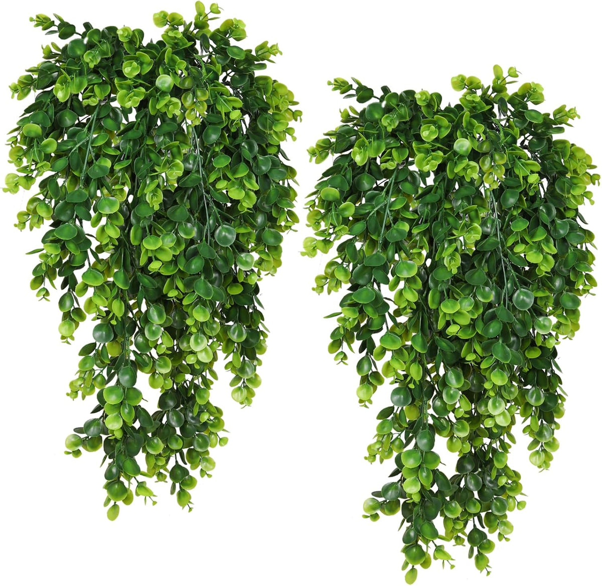 RECUTMS 4 Pack Artificial Hanging Plants Faux Eucalyptus Leaf Greenery Fake Plant for Wall House