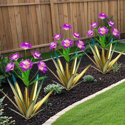Homight Metal Agave Plant Outdoor Decoration Outdoor Garden Decoration Daffodils Flowers Mexican