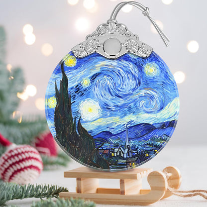 Christmas Ornament - Stained Glass Van Gogh Starry Night - Home Decor - Holiday Present Ideas