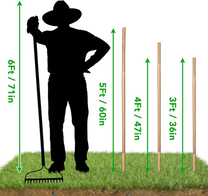 SWANGSA 40 Pack 4 Feet Bamboo Stakes for Plant, Bamboo Sticks Plant Support Garden Stakes Poles