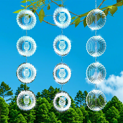 Bird Deterrents for Outside Owl Bird Scare Discs 3D Shiny Helix Wind Spinners, Reflective Bird