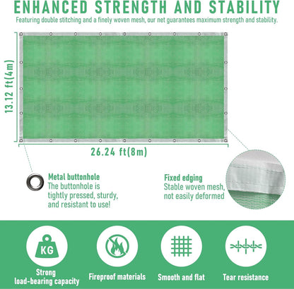 Fruit Collector Harvesting Net - 26.2 x13.1 ft Green Agricultural Harvest Netting for Walnut