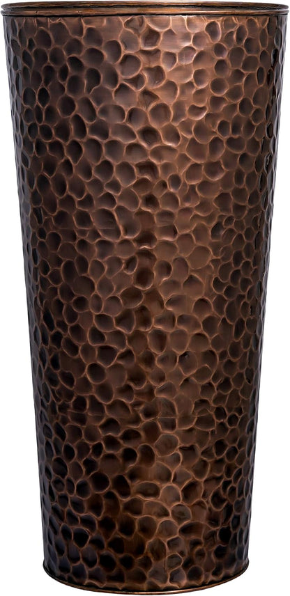 H Potter Large Tall Planter Pot Outdoor Indoor Copper Flower Decorative Weather Resistant Garden