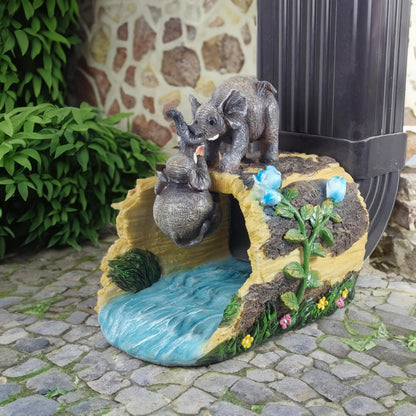coolboy Elephant Decor Statue Gutter Downspout Extension Decorative,Garden Animal Statue Outdoor