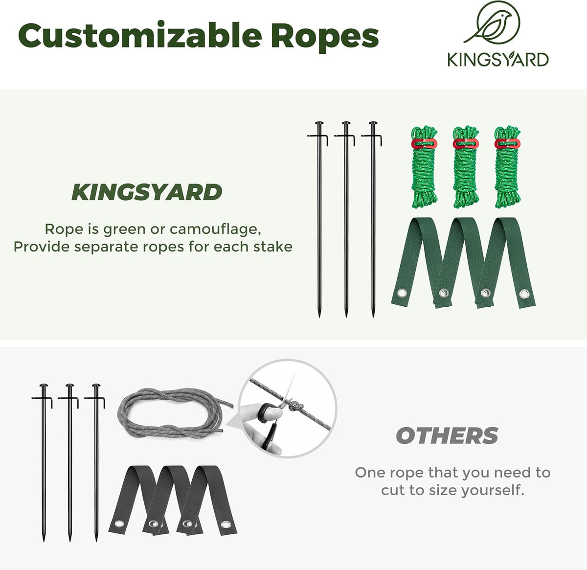Kingsyard Tree Stakes and Supports, 16 Inch 3 Pcs Steel Heavy Duty Tree Stake Kit for Leaning Young