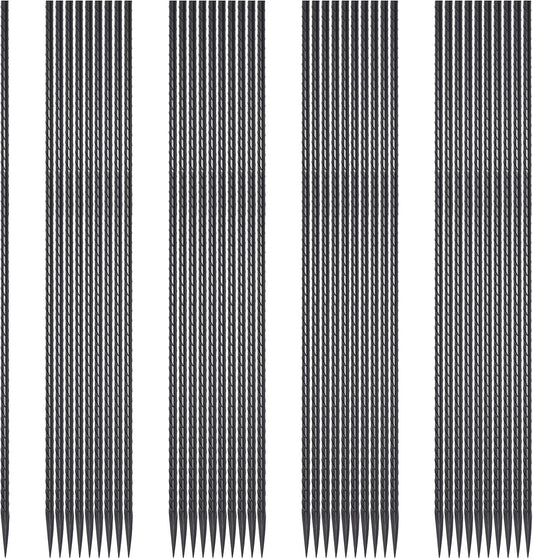 Rebar Stakes 24 Inch 40 Pack Straight Ground Stakes 1/4 Inch Diameter Heavy Duty Metal Spikes with