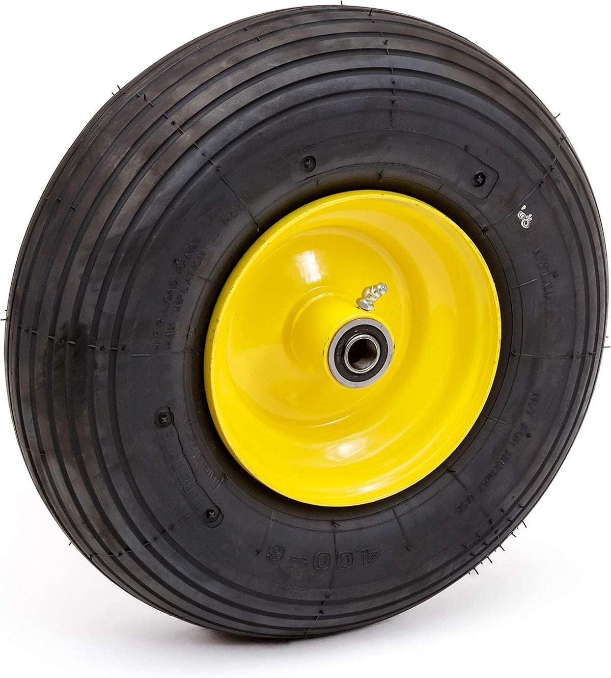 Pneumatic Replacement Wheel | 13.6" Tire for Wagon, Nursery Cart, Wheelbarrow | 4.00-6 Wheel Size |