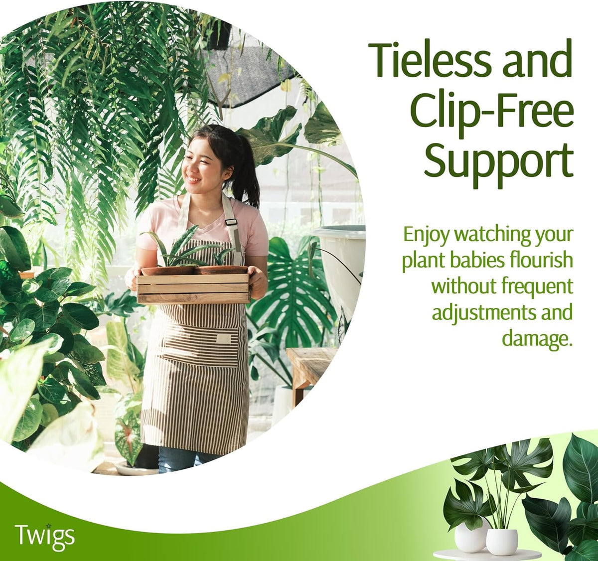 Stackable Plant Support Stakes, Stem Holder Structures for Indoor & Outdoor Use, Garden Accessories